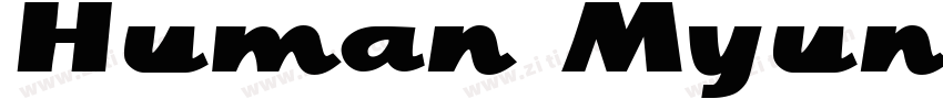 Human Myung Jo字体转换